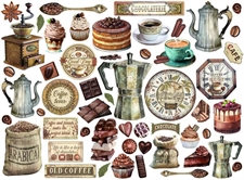 Stamperia Chipboard Die Cuts - Coffee and Chocolate